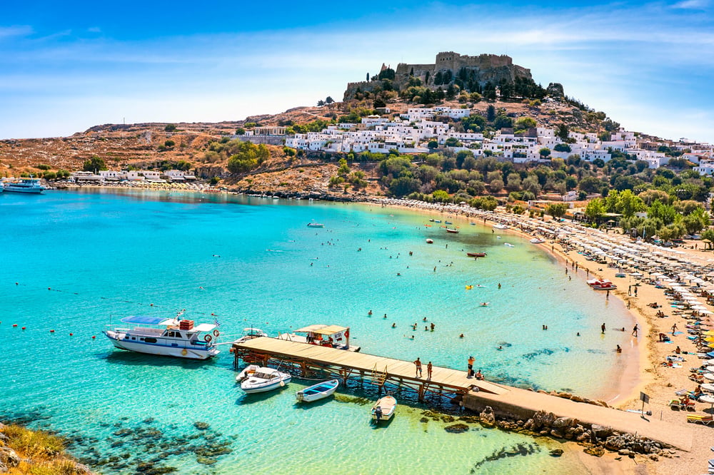 L'ACROPOLE DE LINDOS ET LE COLOSSE DE RHODES