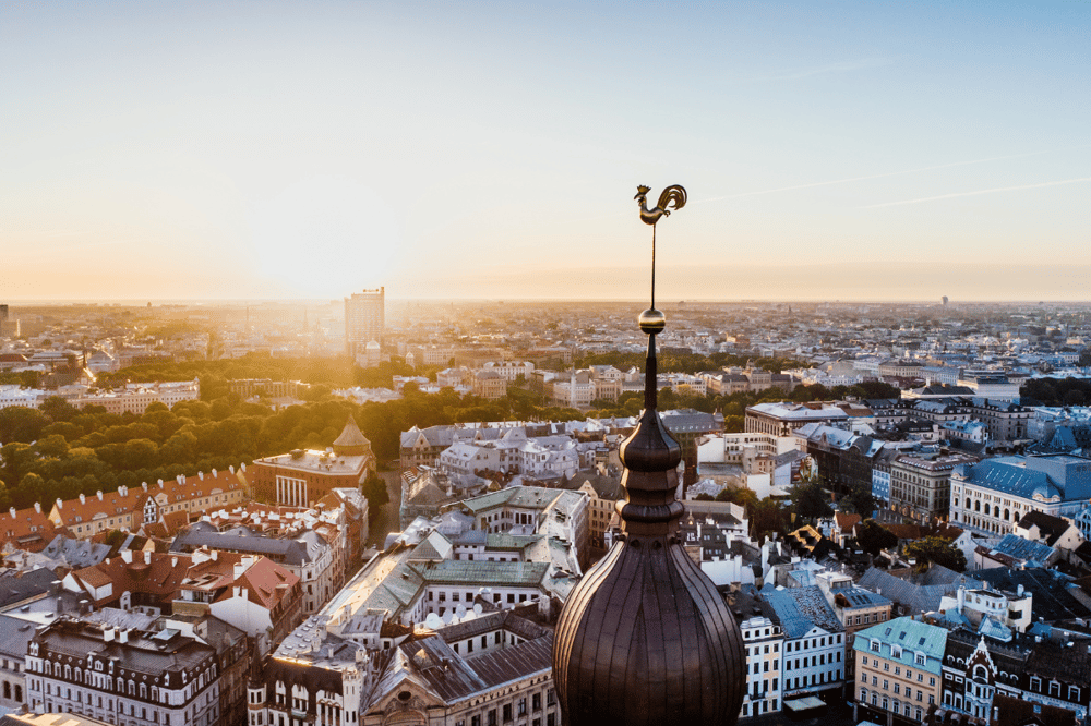 HEADING TO RIGA, WHERE HISTORY SHINES AT NIGHT