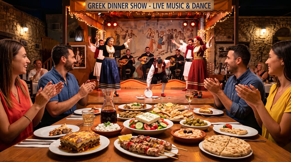 DÎNER AVEC SPECTACLE À LA PLAKA