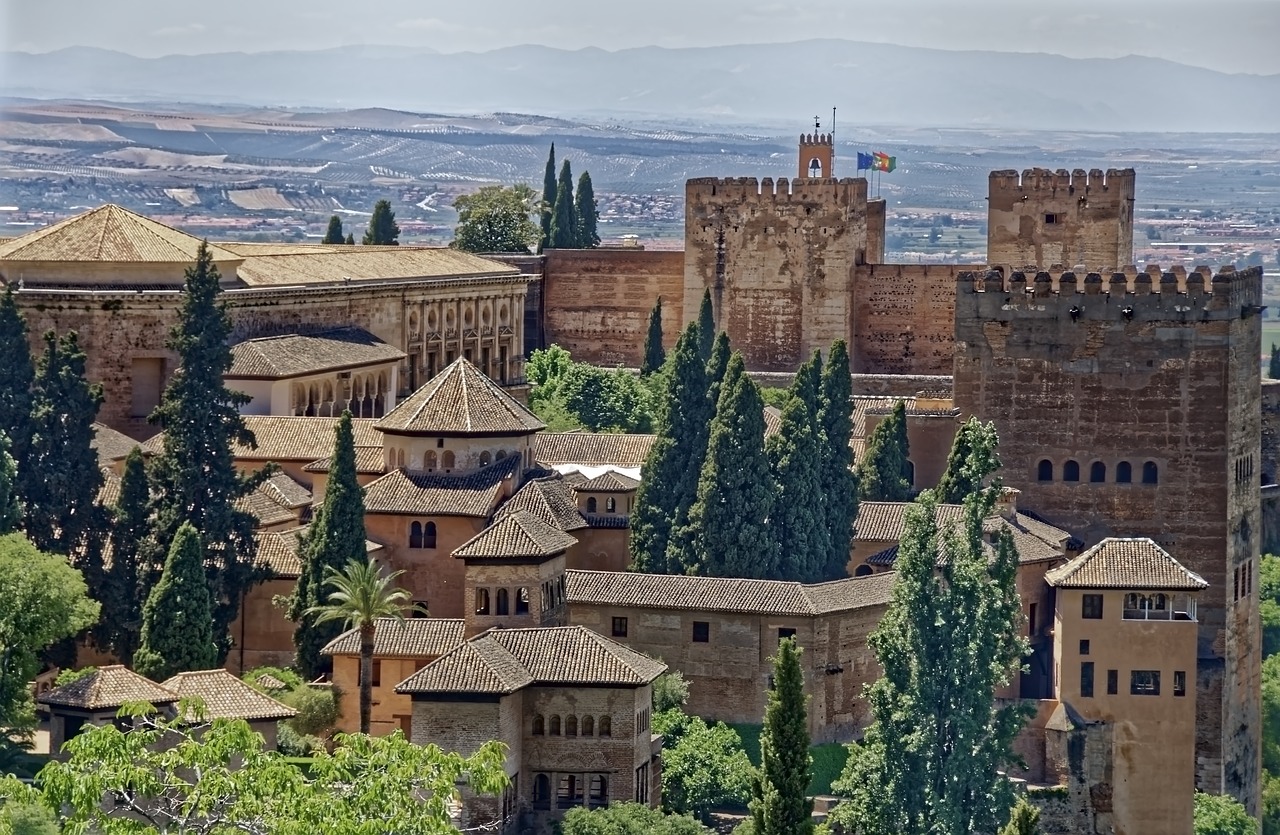ALHAMBRA AND GENERALIFE GARDENS FROM MALAGA